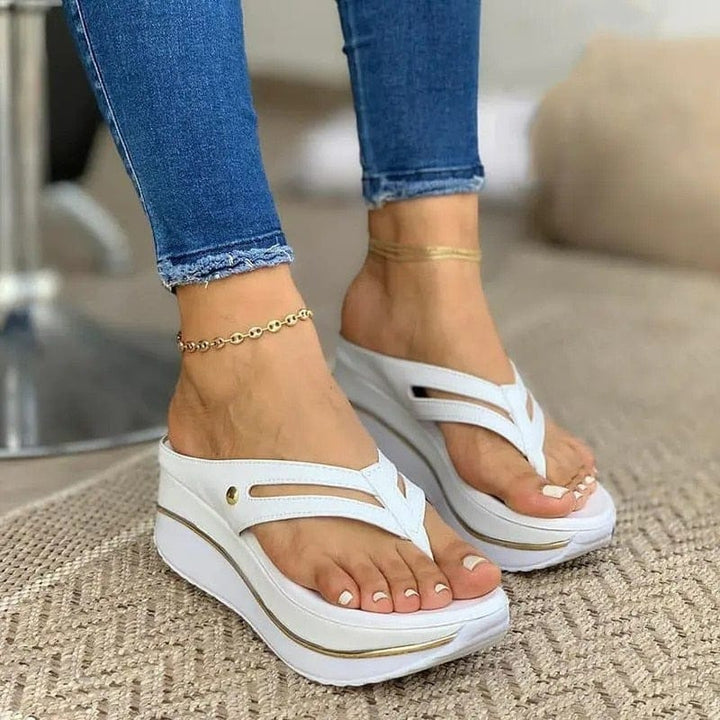 Women Wedges Slip Flip Flops Beach Sandals BENNYS 