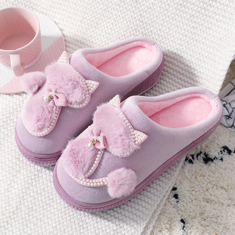 Women Winter Warm Plush Slippers BENNYS 