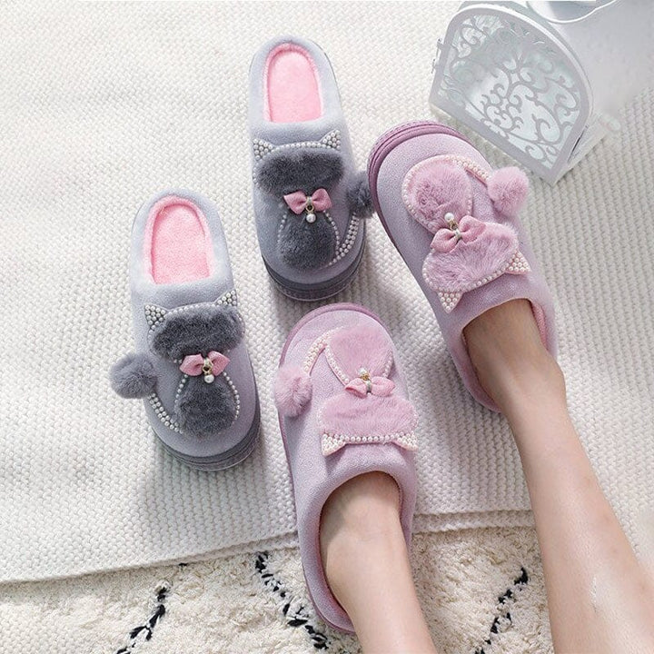 Women Winter Warm Plush Slippers BENNYS 