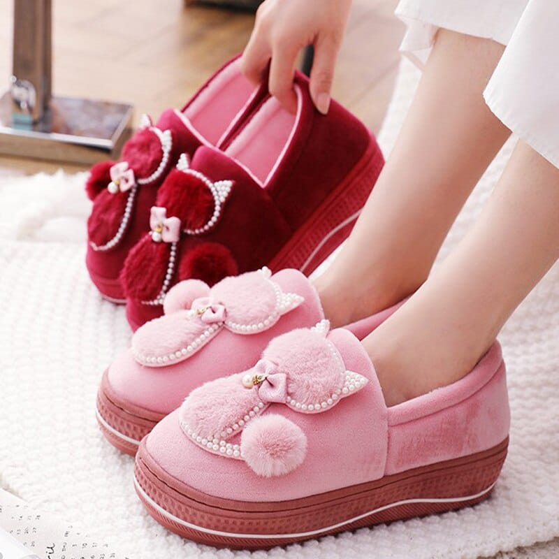 Women Winter Warm Plush Slippers BENNYS 