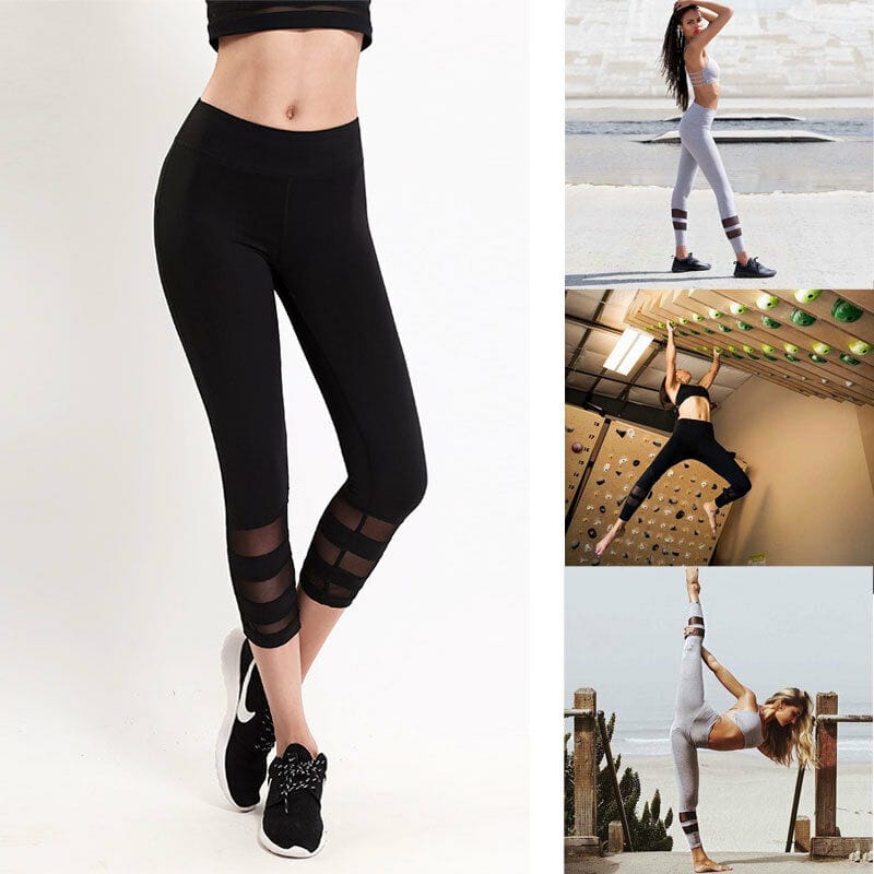 Women Yoga Fitness Leggings Athletic Gym Sports Exercise High Waist Stretch  Pants Trousers
