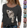 Women's Animal Pattern Long Sleeve T-shirt Women's Undercoat BENNYS 