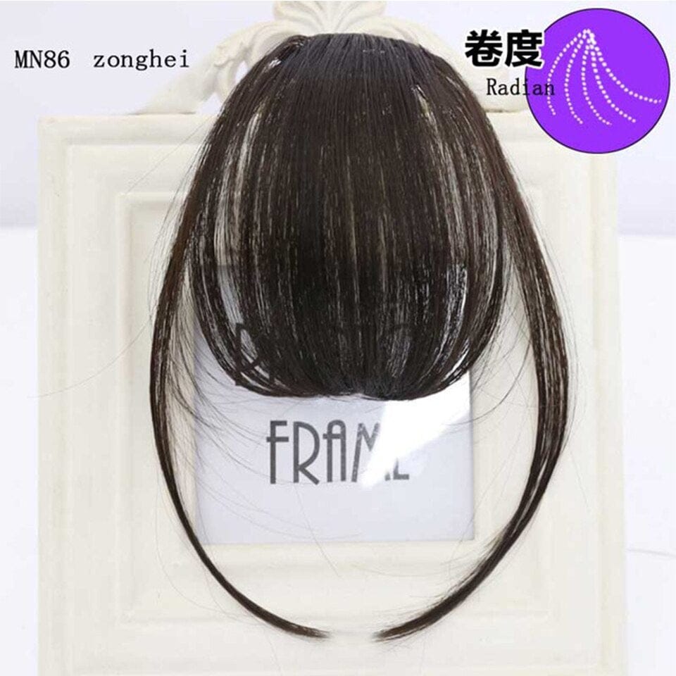 Women's Bangs, Synthetic Hair, Short Hair Clips, Natural Solid Color Hair BENNYS 