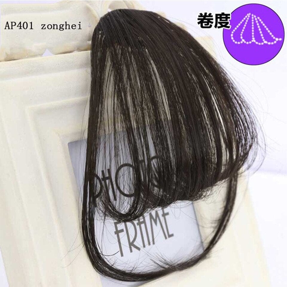Women's Bangs, Synthetic Hair, Short Hair Clips, Natural Solid Color Hair BENNYS 