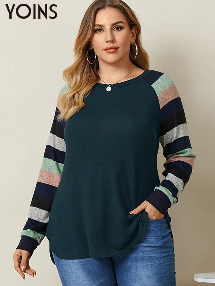 Women's Blouses Casual Long Sleeve Patchwork Tops BENNYS 