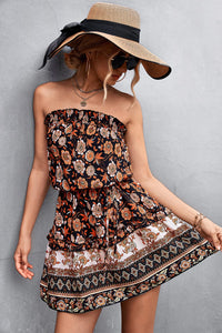 Women's Bohemian Floral Strapless Dress BENNYS 