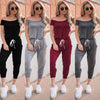 Women's Casual Off Shoulder  Bodycon Short Sleeve Jumpsuit/ Rompers BENNYS 