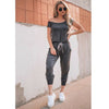 Women's Casual Off Shoulder  Bodycon Short Sleeve Jumpsuit/ Rompers BENNYS 