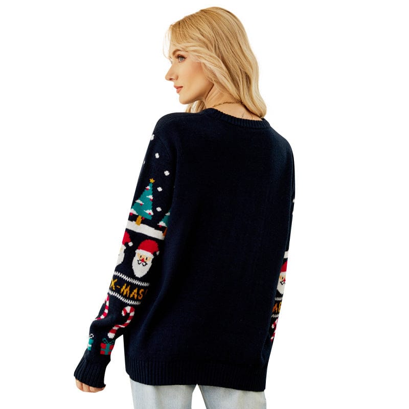 Women's Christmas Tree Sweater Pullover Snowman BENNYS 