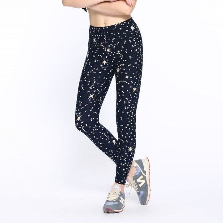 Women's Dragonfly Printed Leggings High Waist Casual Pants BENNYS 