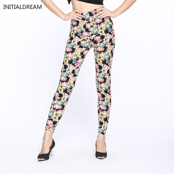 Women's Dragonfly Printed Leggings High Waist Casual Pants BENNYS 