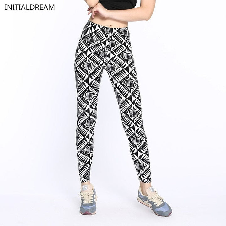 Women's Dragonfly Printed Leggings High Waist Casual Pants BENNYS 