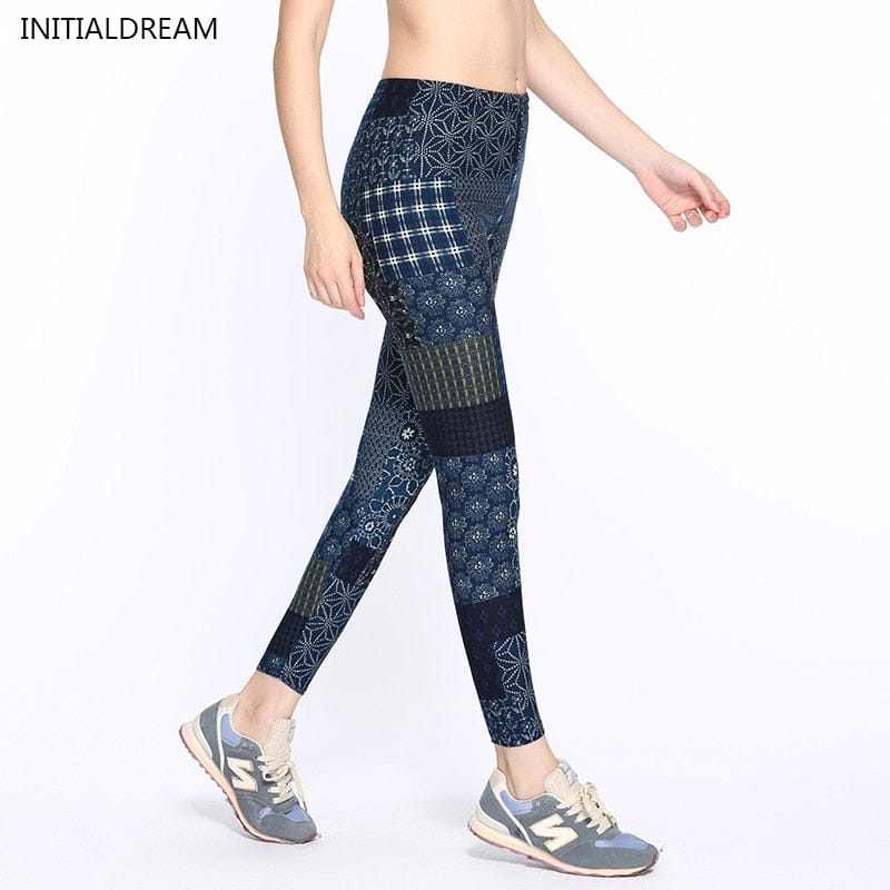 Women's Dragonfly Printed Leggings High Waist Casual Pants BENNYS 