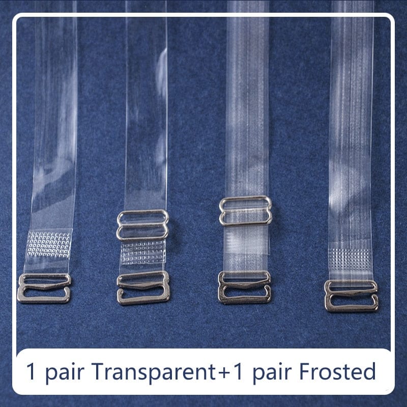1/2/3 Pairs/set Clear Bra Straps Transparent Invisible Detachable