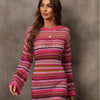 Women's Fashion Cutout Patchwork Knit Dress BENNYS 