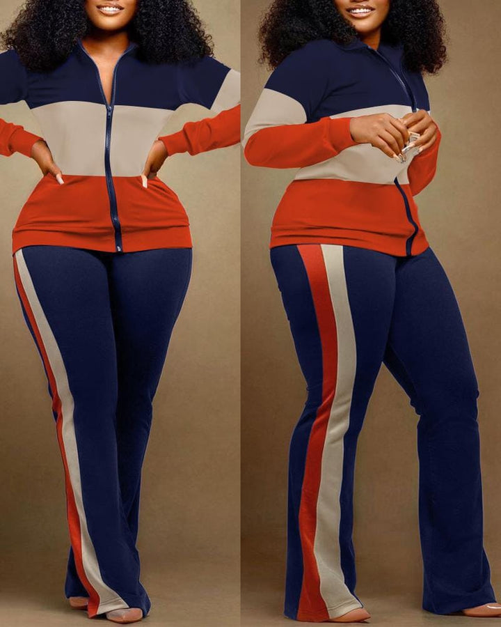 Women's Fashion Print Two Piece Set Women Casual Sports Style BENNYS 