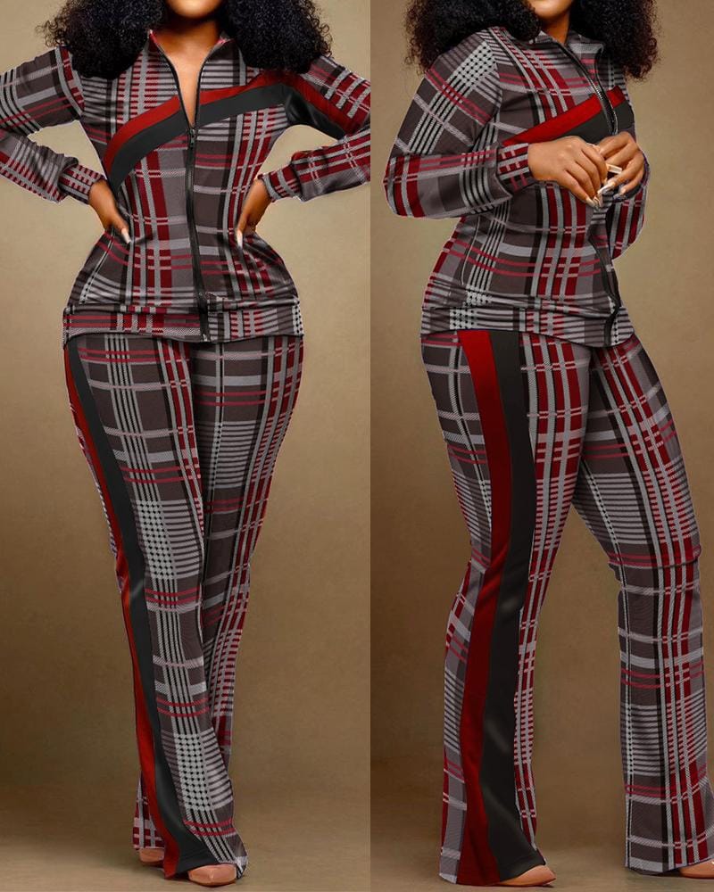 Women's Fashion Print Two Piece Set Women Casual Sports Style BENNYS 