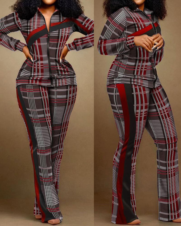 Women's Fashion Print Two Piece Set Women Casual Sports Style BENNYS 