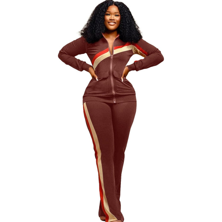 Women's Fashion Print Two Piece Set Women Casual Sports Style BENNYS 