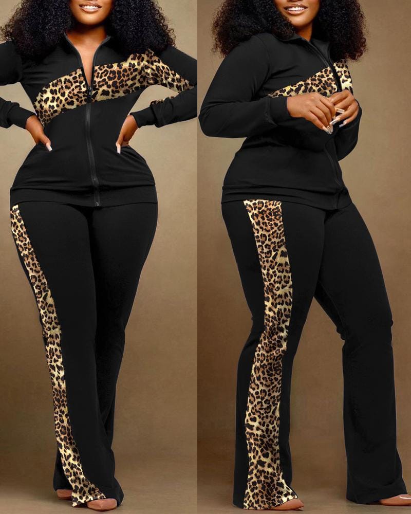 Women's Fashion Print Two Piece Set Women Casual Sports Style BENNYS 