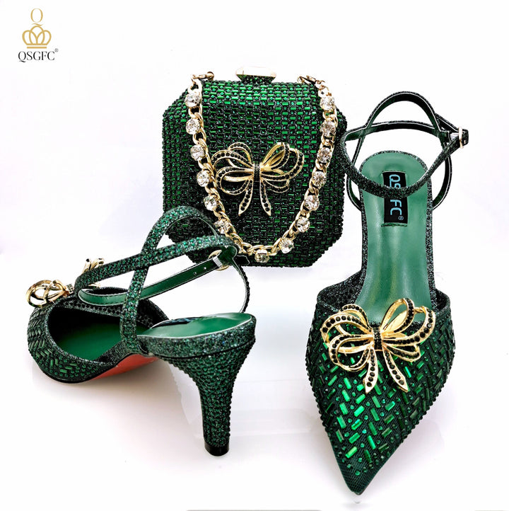 Women's High-Heeled Shoes And Bag Set BENNYS 