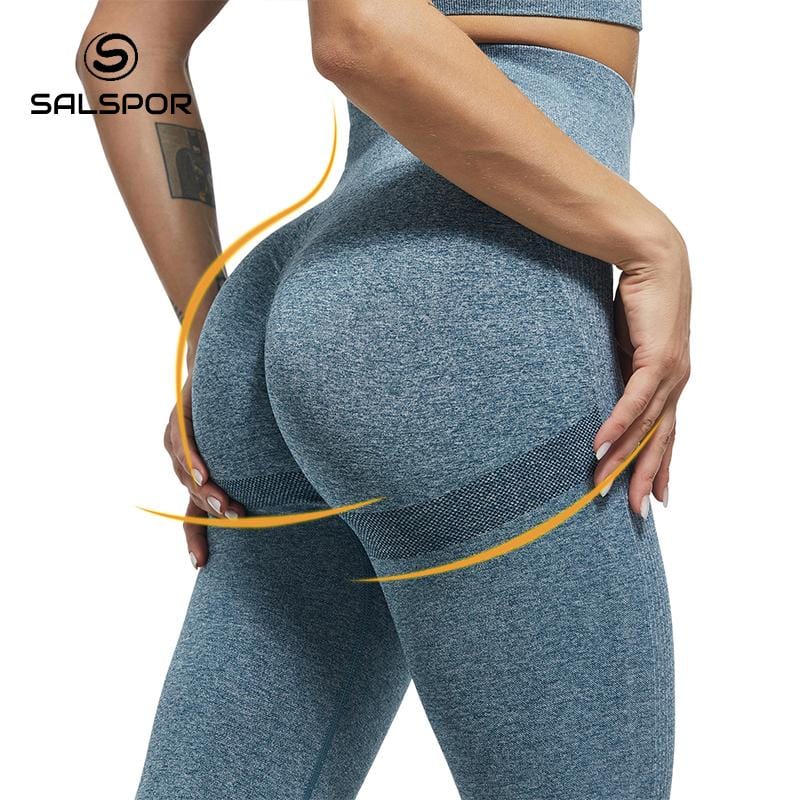 SALSPOR Seamless Yoga Pants Sexy Butt Lift Workout Leggings Women Tie Dye  Gym Push Up Pants Stretchy Training Tights Sportswear