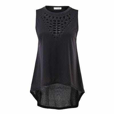 Women's Hot New Retro Black Hollow Out  Sexy Tank Tops BENNYS 