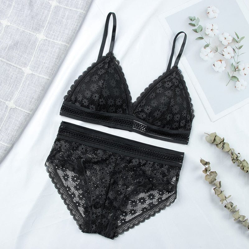 Black lace bralette, Women's Underwear