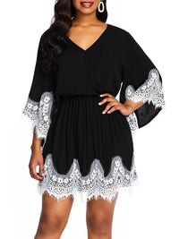 Women's Lace Flare Sleeve Sleeveless Dresses BENNYS 