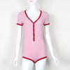 Women's New Sexy Body Lady V Neck Long Sleeve Body-con Cotton Bodysuits BENNYS 