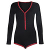 Women's New Sexy Body Lady V Neck Long Sleeve Body-con Cotton Bodysuits BENNYS 