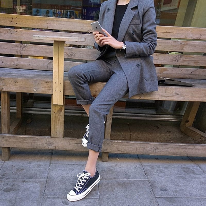 Women's Pant Suits Double Breasted Jacket and Pant Blazer BENNYS 