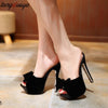 Women's Peep Toe Pumps Summer Comfy High heel Shoes BENNYS 