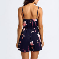 Women's Playsuit Ladies Sexy Strappy Floral Print Sleeveless Jumpsuit BENNYS 