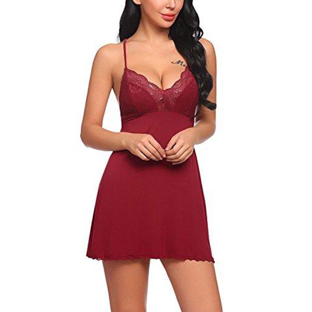 Women's Sexy Solid Lace Lingerie Sleepwear BENNYS 