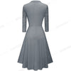 Women's Solid Color with Hollow Out Lace Patchwork Retro Dresses BENNYS 