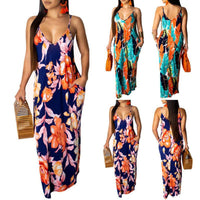 Women's Summer Boho Floral Maxi Beach Dress BENNYS 