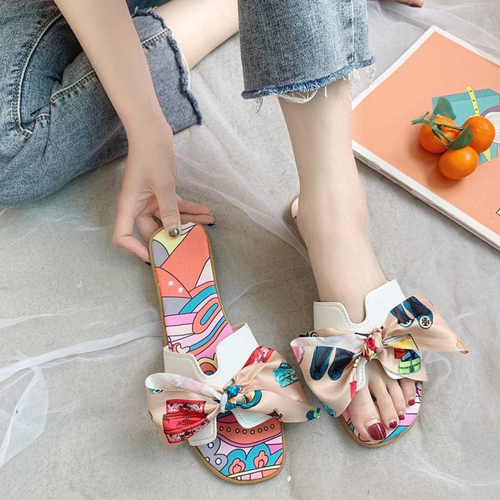 Women's Summer Bow Sandals Flip-flops Beach Shoes BENNYS 