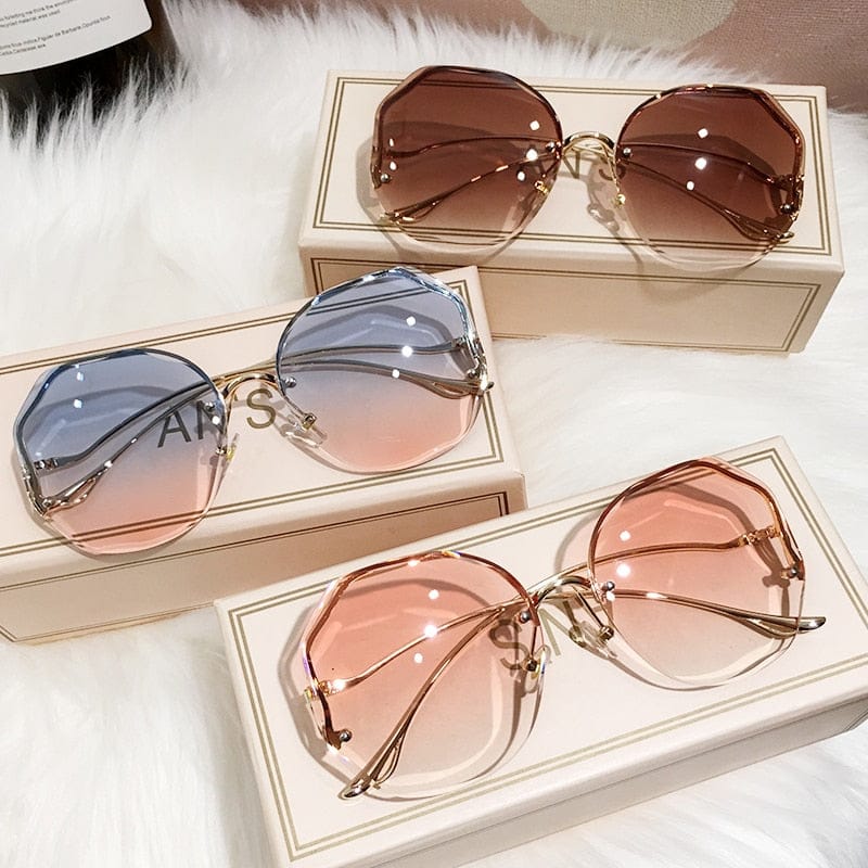 Women's Sunglasses Rimless UV400 Brand Designer Sun Glasses BENNYS 
