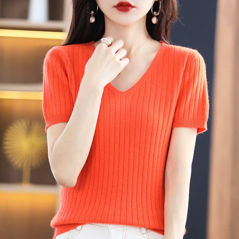 Women's Sweater Short Sleeve Spring Summer Knitwears BENNYS 