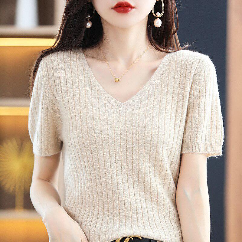 Women's Sweater Short Sleeve Spring Summer Knitwears BENNYS 