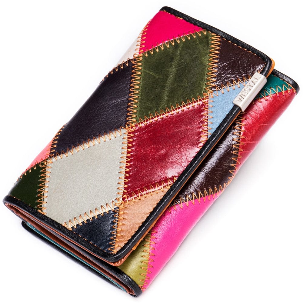 Women's Wallet Genuine Leather Patchwork Wallet for Women BENNYS 