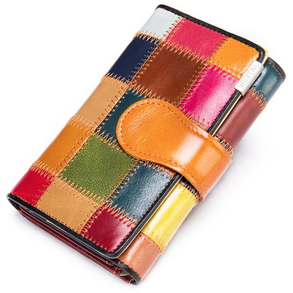 Women's Wallet Genuine Leather Patchwork Wallet for Women BENNYS 