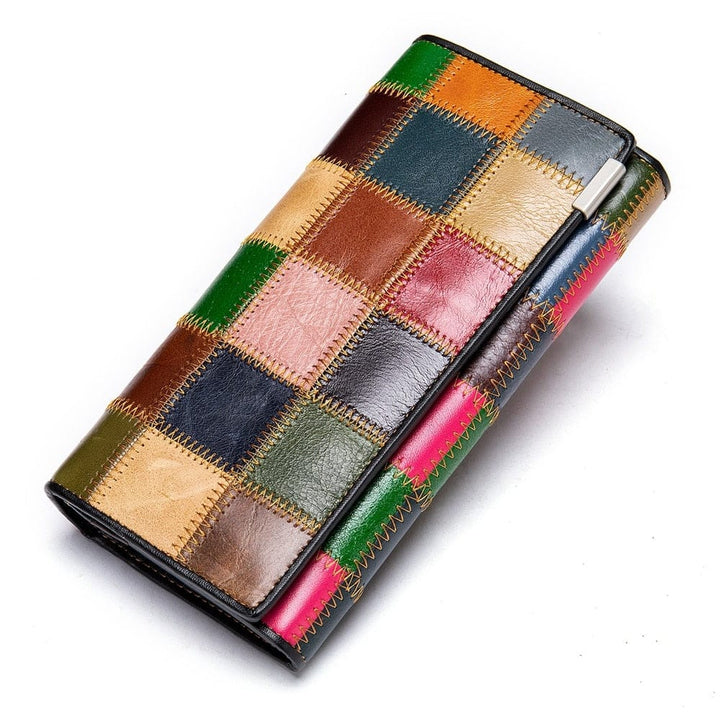 Women's Wallet Genuine Leather Patchwork Wallet for Women BENNYS 