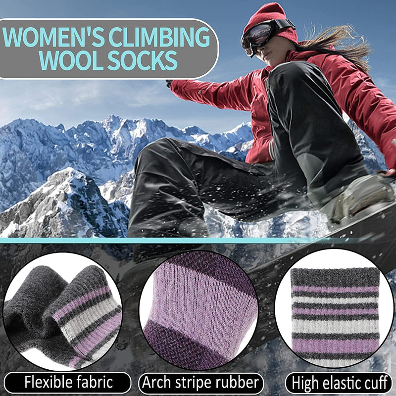 Women's l Hiking Socks Thermal Warm Winter Socks 5 Pairs BENNYS 