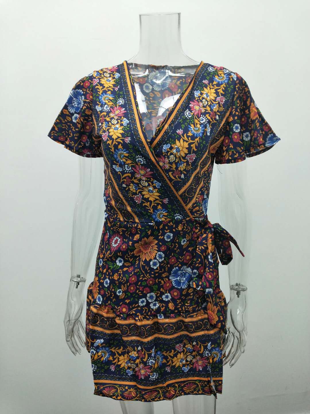 Women's summer new holiday print bohemian dress BENNYS 