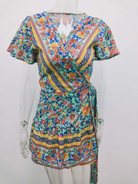 Women's summer new holiday print bohemian dress BENNYS 