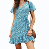 Women's summer v-neck floral print dress BENNYS 