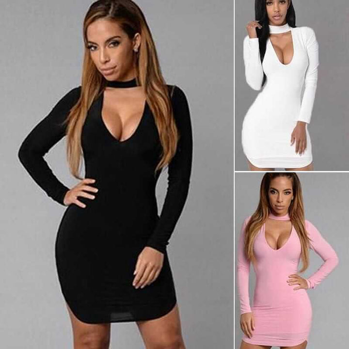 Women's v-neck collar cocktail dress BENNYS 