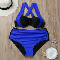 Womens High Waist Padded Push-up Bikini Set BENNYS 